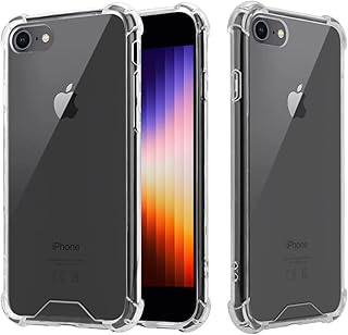 T Tersely Crystal Case Cover for iPhone SE 3 (2022)/iPhone SE 2nd 2020 / iPhone 7 / iPhone 8, Ultra Clear Slim TPU Bumper Case with Shockproof Corner for iPhone SE3/SE2 /7/8 (4.7 inch)